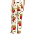 thumbnail image 3 of Pajama Pants Women, Cute Red Fries Sweatpants Soft Sleep Lounge Pants, Casual PJ Bottoms Pants with Pockets, 3 of 5