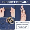 thumbnail image 3 of EIGTHTAIL 48 Loops 4 Colors Spring Jewelry Wire 2-1/4 inch Stackable Guitar String Bracelets Steel Memory Wire for Summer Jewelry Supplies Art Creation DIY Crafts Black Platinum Silver Go, 3 of 6