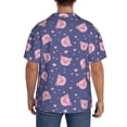 thumbnail image 5 of Vsdgher Cute Pig Print Men's Wrinkle Free Untucked Cuban Shirt Business Casual Button Down Shirts Short Sleeve Shirt, 5 of 7