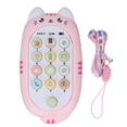 thumbnail image 1 of Teléfono móvil de juguete para la dentición de bebés con múltiples efectos musicales, canciones y luces para niñas de 1 año, regalo para niños, color rosa, 1 of 14