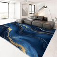 thumbnail image 3 of Large Carpet for Living Room 8 X 10 Ft Area Rugs Abstract Marble Gold Texture Soft Low Pile Carpet, Indoor Blue Washable Rug Non-Slip for Bedroom Dining Room Office & Home Decor, 3 of 7