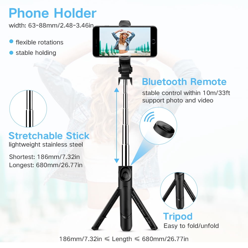 Extendable Bluetooth Selfie Stick Tripod with Zambia Ubuy