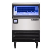 Maxx Ice Intelligent Series Self-Contained Ice Machine, 199 lbs, Half Dice Ice Cubes, with 75 lbs Built-in Ice Storage Bin, in Stainless Steel with Black Trim (MIM200NH)