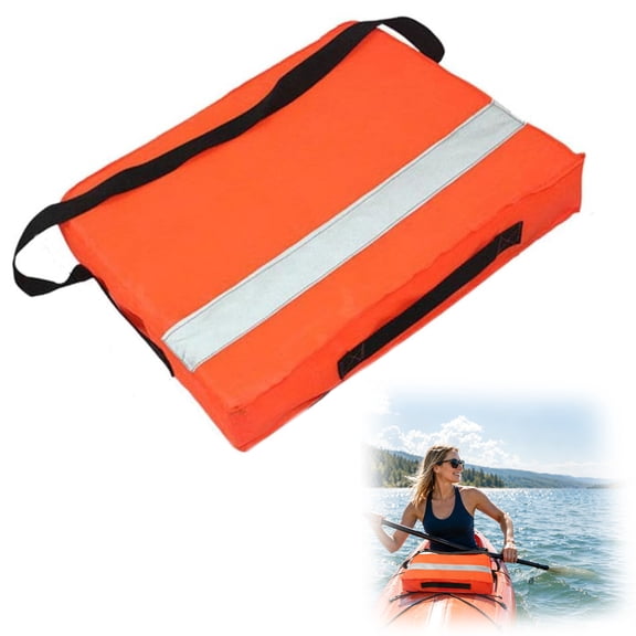 Throwable Flotation Device, Type IV Foam Boat Cushion with Handles, USCG Approved Marine Safety Float