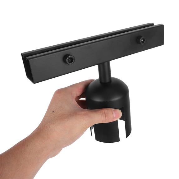 OULII Universal Black Stainless Steel Post Sign Stand Holder for Indoor and Outdoor Advertising Displays