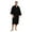 Black, variant on Turquaz Linen Lightweight Long Waffle Kimono Spa Robe for Men (Small/Medium, Black)