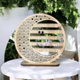 thumbnail image 7 of Large Boho Wooden Earring Display Organizer Stand Gift 10 Inch Moon Floral Goth Earrings Stud Jewelry Holder Dangle Hanging Holder Gift for Women B, 7 of 7