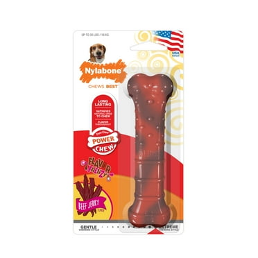 Nylabone Power Chew Textured Bone Chew Toy Beef Jerky Medium (1 Count)