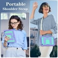 thumbnail image 5 of Allytechgroup Rugged Case for Samsung Galaxy Tab A11+ Plus 11" SM-X230 X235, 3-Layers TPU PC with Shoulder Strap Shockproof Dual Angle Stand Kids Friendly Case for Galaxy Tab A11+, Purple+Mint, 5 of 7