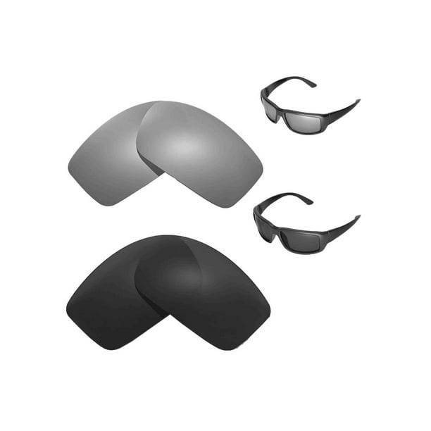 Walleva Polarized Titanium + Black Replacement Lenses For Costa Del Mar