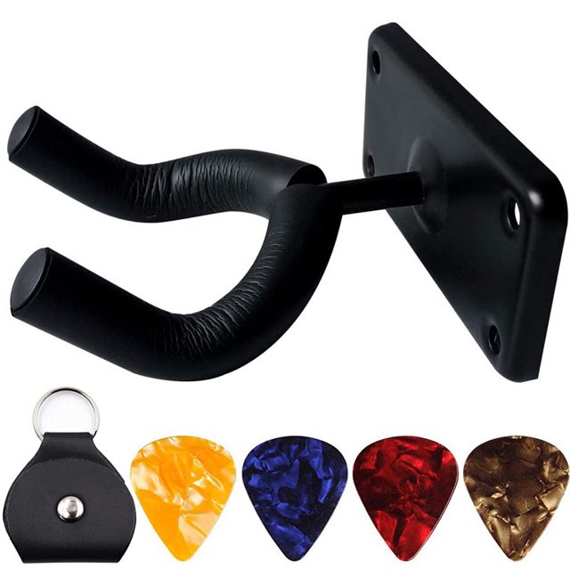 Soporte de pared para guitarra, Gancho de soporte para montaje en pared de guitarra para todas las guitarras, bajo, banjo, etc.