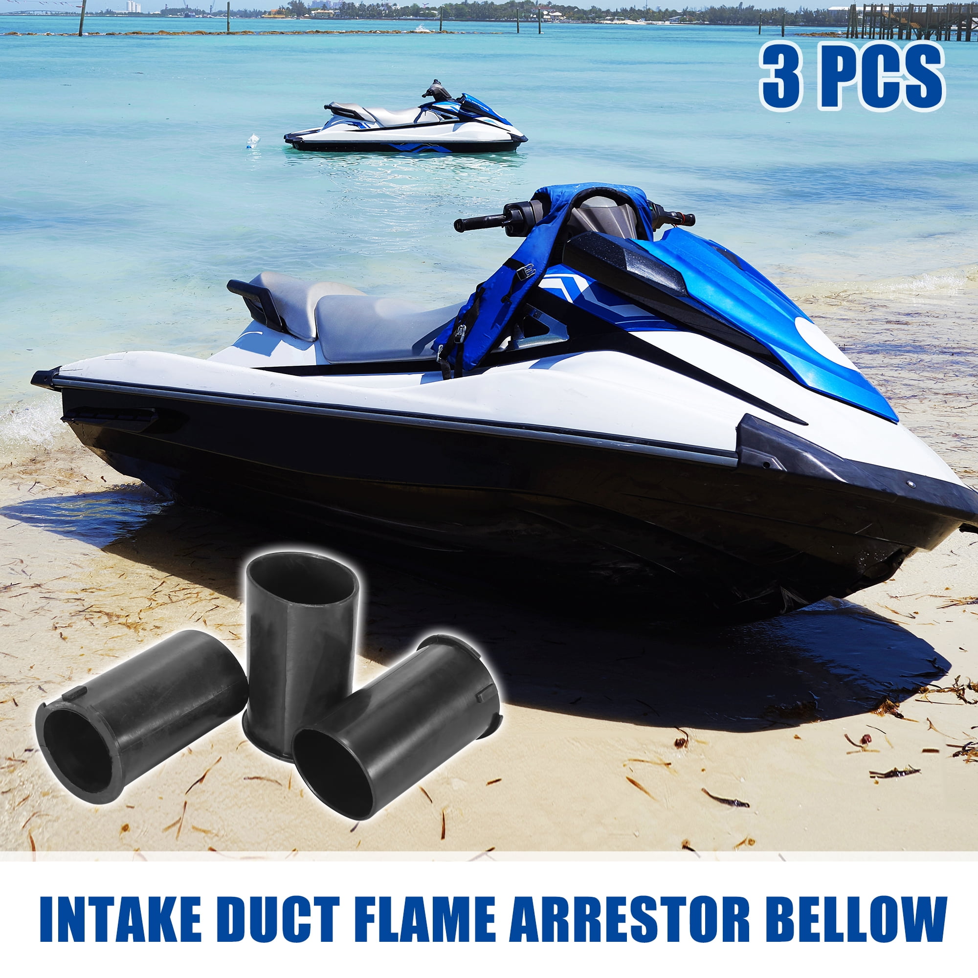 Unique Bargains Intake Duct Flame Arrestor Bellow Rubber for Kawasaki PWC 900 1996-2003