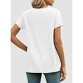 thumbnail image 2 of Womens Summer Sleeve V Neck Casual Tops Tshirts, 2 of 6