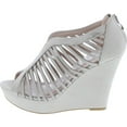 thumbnail image 2 of Top Moda Womens Denver-1 Gladiator Wedge Heel Sandals, 2 of 7
