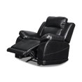 thumbnail image 2 of Benjara BM218184 Faux Leather Upholstered Power Recliner Chair with Split Back, Black, 2 of 2