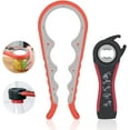 thumbnail image 2 of Easy Grip Jar Opener, Multi Function Jar and Bottle Opener Made with Silicone for Easy Grip, Easy to use for Children and Elderly, Arthritis and Weak Hand Friendly (Orange/Green), 2 of 3