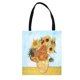 thumbnail image 1 of Bolso de mano clásico con pintura al óleo, informal, moderno y elegante, ideal para libros, viajes y oficina. Girasol, 1 of 7