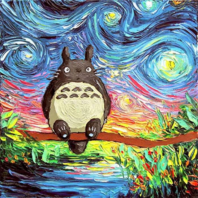 Serie de dibujos animados acrílicos pintura al óleo por números Kit DIY pintura sobre lienzo sin marco FLhrweasw Nuevo