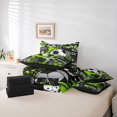 thumbnail image 6 of jejeloiu Football Game 7-Piece Twin Bedding Sets,Soccer Sport Theme Bedding Comforter Set,Green Black Splashing Ink Sheet Sets For Boys Kids,Super Cozy Room Decor Reversible, 6 of 8