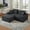Dark Gray, variant on Sailvan Modular Sectional Loveseat Cloud Sofa,Boneless Corduroy Couch with Non Slip Base,No Assembly L-Shape Sleeper Sofa for Small Spaces Black