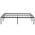 thumbnail image 2 of 18 Inch Metal Platform Bed, King Size Bed Frame with Heavy Duty Slats, Simple Basic Bed Frame with 6 Iron Legs, No Box Spring Needed, Black, 2 of 8