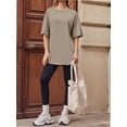 thumbnail image 5 of Womens T Shirts Summer Crewneck Short Sleeve Loose Fit Basic Tee Tops Workout Clothes, 5 of 5