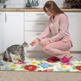 thumbnail image 3 of Pioneer Flower Floral Print Pattern Kitchen Rugs Sets Of 2, Anti Fatigue Non Slip Washable Floor Mats for Kitchen Sink Laundry, 17X30 Inch + 17X47 Inch, 3 of 6