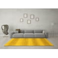 thumbnail image 3 of Ahgly Company Indoor Square Abstract Yellow Modern Area Rugs, 7' Square, 3 of 4