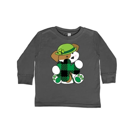 

Inktastic St Patricks Day Irish Buffalo Plaid Puppy Gift Toddler Boy or Toddler Girl Long Sleeve T-Shirt