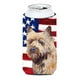 Drapeau Américain des États-Unis avec Cairn Terrier Grand Garçon Manchon de Bouteille Hugger 22 à 24 oz. – image 1 sur 1