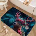 thumbnail image 6 of 1pc Deer with Berries and Leaves Absorbent Non-Slip Bathroom Thickened Flannel Rug Decor,Soft,Quick Drying,Suitable For Indoor/outdoor Use,Bathrooms,Bedrooms,Kitchens,Terrace,Laundry Rooms,16"x24", 6 of 9
