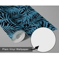 thumbnail image 6 of S4Sassy Peel & Stick Vinyl Wallpaper, Delicate Botanical Leaf Art Print Wallpaper Contact Paper Waterproof - Blue, 25"x120", Removable Walls Covering for Office, Bedroom, Accent Walls, 6 of 9
