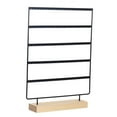thumbnail image 2 of Segolike 5 Tier Earring Display Stand Wooden Base Ornament Supplies Shop Hanging Rack Black, 2 of 8