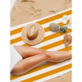 thumbnail image 5 of CuiLiyq Extra Large Beach Towel, Oversized Microfiber Beach Towel 59.8" x 27.5", Striped Lightweight Pool Towel, Swim Travel Towel for Adults Mens Women, Yellow, 5 of 6