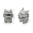 thumbnail image 2 of BRIGHTFUFU Lion Figure Sculpture Animal Tabletop Figurine for Study Room 1Pcs Grey Stone, 2 of 8