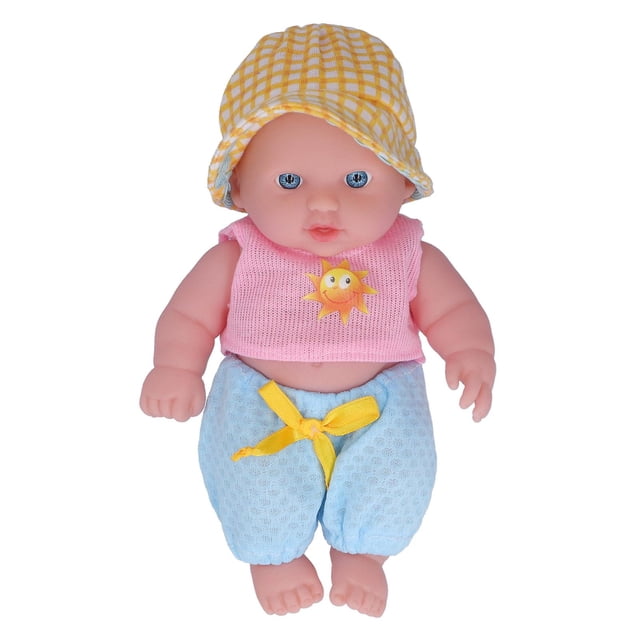 8 inch Reborn Baby Doll Full Body Vinyl Lifelike Baby Girl Dolls Soft Newborn Baby Dolls Pink