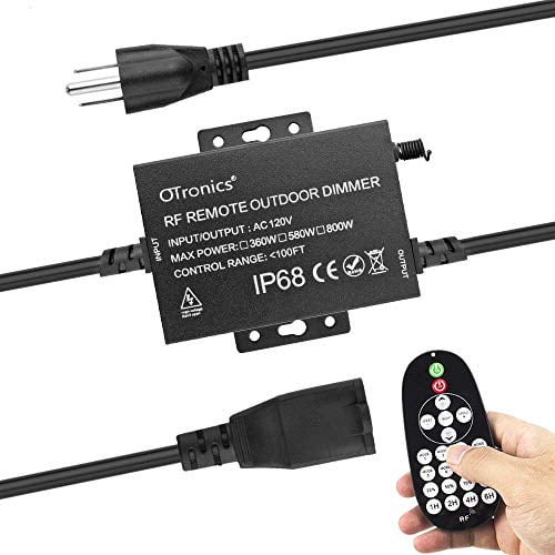 Otronics 800W Outdoor Dimmer for LED String Lights,Wireless Remote