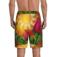 thumbnail image 3 of Fotbe Rose Psychedelic Pajama Shorts for Men, Men's Pajama Bottoms, Sleepwear,Short Pajama Pants-3X-Large, 3 of 9