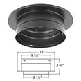 thumbnail image 3 of M&G DuraVent 8DVL-ADT DVL 8" Double Wall Chimney Adapter with Trim, Black, 3 of 3