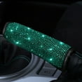 thumbnail image 2 of Bling Car Emerald Steering Wheel Cover Handbrake Shoulder Cover, 2 of 7