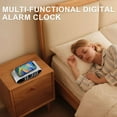 thumbnail image 2 of Deago Digital Alarm Clock for Bedroom, Digital Mirror Led Desk Clock with USB, Brightness Adjustment, 12/24H Mode, Fast Wireless Charging, Dual Alarm & Nightlight, White, 2 of 10