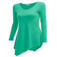 thumbnail image 2 of CHOK Robe Tunique à Manches Longues Col en V Mouchoir Longue Tunique T-Shirt pour Femmes, 2 of 3