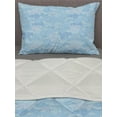 thumbnail image 3 of Vintage Blue Comforter & Sham Bedding Set, Cloudy Sky Pattern in Chinese Style with Swirls and Spirals Ornament, 3 pcs Duvet Set Microfiber Filling Quilt, 5 Sizes, Pale Blue, by Ambesonne, 3 of 4