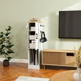 thumbnail image 4 of FFZ 44.49" Slim Av Media Stand Game Console Storage Cabinet 2 Drawers 3 Hooks Ps5 Xbox Antique, 4 of 14