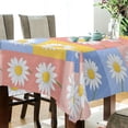 thumbnail image 5 of Yayeee Tablecloths 60" x 108" Rectangle Wrinkle Resistant Party Table Cover, Light Blue Daisy, 5 of 8