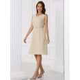 thumbnail image 4 of DARING DIVA Sleeveless A-Line Dress XL Dark Beige, 4 of 6