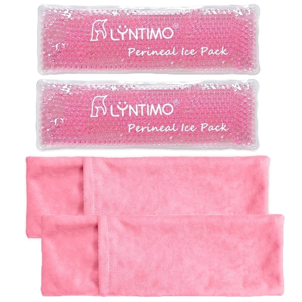 Lyntimo Perineal Cooling Pad, 2Pk Hot and Cold Reusable Gel Packs for Postpartum Hemorrhoids, C-Section