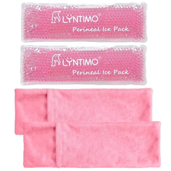 Lyntimo Perineal Cooling Pad, 2Pk Hot and Cold Reusable Gel Packs for Postpartum Hemorrhoids, C-Section