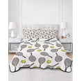 thumbnail image 2 of Quilts Queen Size Bedding Set, Tennis Sport Lightweight Quilted Comforter, Cartoon Classic Tennis Pattern Soft Reversible Bedspread Coverlet with Pillow Covers for All Season, 90" x 96", 2 of 7