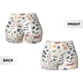 thumbnail image 5 of Naloa Watercolor Floral Biker Shorts for Women Seamless Scrunch Short Women’s Yoga Shorts for Gym Running Sport Shorts - Large, 5 of 9